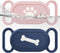 Waterproof Silicone Holder for Galaxy Smarttag2, 2 Pack Anti-Lost Scratch Resistant Cover for Pet Collars, Pink/Blue