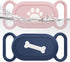 Waterproof Silicone Holder for Galaxy Smarttag2, 2 Pack Anti-Lost Scratch Resistant Cover for Pet Collars, Pink/Blue