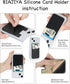 BIAJIYA Phone Card Holder, Silicone Wallet Stick-on ID Business Credit Card Pocket for Smartphones