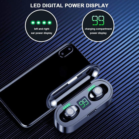 Touch Control Wireless Bluetooth Earphones, Mini F9 5.0 TWS IPX5 Waterproof Touch Wireless Stereo Bluetooth Headset, Mini Stealth Sports Headphones