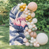 Jnbasdffb 7.2 Blue Pink Botanical Wedding Arch Cover,Stretchy Spandex Arch Backdrop Stand Covers FT,Oil Painting Spring