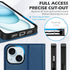 SHIELDON 15 2023, 15 6.1" Case for iPhone Genuine Leather Wallet Foldable Case with Kickstand RFID Blocking Card Holder