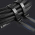 100Pcs 8 Inch 40lbs Heavy Duty Industrial Zip Toes Tensile Strength Releasable Black Tie Wraps Reusable Zip Toes Tie