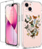 GiiKa iPhone 13 Case with Screen Protector, Clear Protective Floral Shockproof Hard Case with TPU Bumper