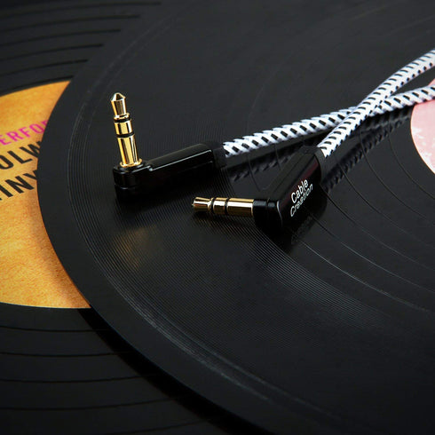 3.5mm Cable(1.5FT/0.45M), 90 3.5mm MP3 CableCreation Audio Degree Male to Male Auxiliary Aux Cable for Phones, Tablets
