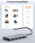USB C Docking Station Dual HDMI Adapter, NOVOO 11 in 1 Multi Display Laptop Docking Station with 2 HDMI, VGA, 100W PD