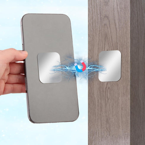PATIKIL 30mmx30mm 10pcs Metal Plate for Phone Magnet, Square Adhesive Metal Plate Replacement Stickers for Magnetic Car