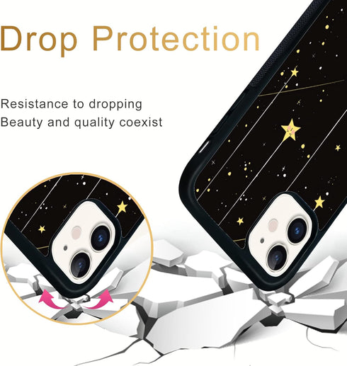 Cute Cat iPhone 11 Case, Yellow Cat Pattern Non-Slip Shock Absorption Soft Silica Gel Frame for Teen Girls