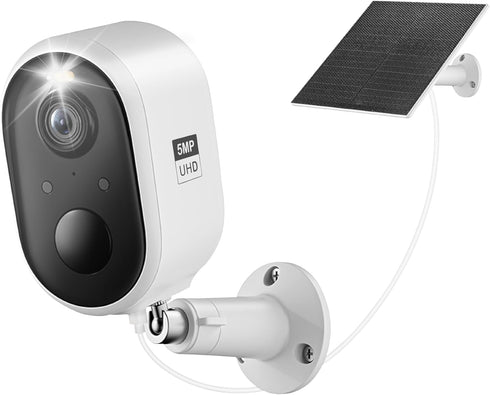 Aurumbach Solar Security Camera Outdoor Wireless, 5MP(3K) Color Night Vision, Battery Powered PIR