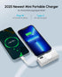 L.LYFOVR 13/12/14 Series,5000mah Pack Small White Portable Power Bank for iPhone Mini Battery Charger for Lightning