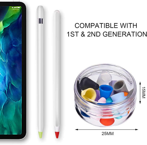 LINGXIU 16 Pack 1st 2nd (16 Silicone Nibs Tips Cover Compatible with Apple Pencil and Generation, Silicone Nibs Caps