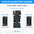 SDTC Tech 2-Set 4X 1.5V 6 AA Battery Holder and I Type Snap Connector Kit Volt Thicken Plastic Battery Case Box