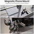 MiiKARE Gym Accessory Magnetic Phone Holder for Videos, Universal Magnetic Phone Mount for Gym Golfcart Phone Holder 360Degree Angle Adjustable, Home Gym Essentials Phone Mount for Women an Men-Black