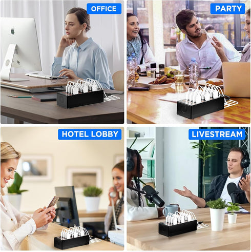 24-Port 100 Watt Charging Station for Multiple Devices, Rapid USB Charging Station for Hotels, Schools, and Travel