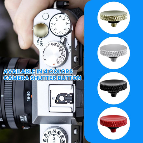 4 X-T3 X100 X100S X-T10 X-T20 X-T30 Xpro1, 4 SDTC Tech Pcs Fuji Shutter Release Button Accessories, Copper Camera Soft