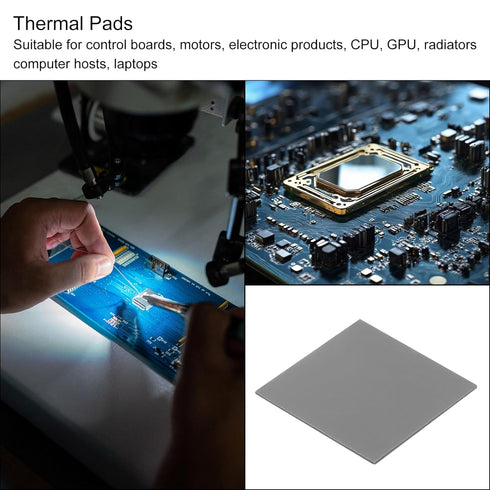 MECCANIXITY Thermal Pad, 2 Pack 4.0W/m.K Insulated Heat Resistant Silicone Cooling Pads 40x40x1mm for Laptop Radiator,