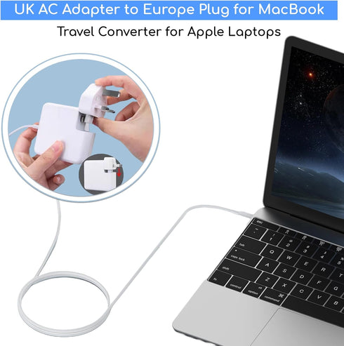 Replacement UK AC Adapter Wall Plug Duckhead, Universal Power Charger Travel Adapters for MacBook, iPhone, iPad (1)