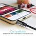 FosPower Audio Cable (1 FT) - Stereo Audio 3.5mm Auxiliary Short Cord Male to Male for Car, Apple iPhone, iPod, Samsung