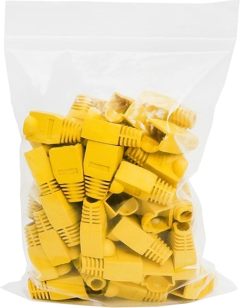 Cmple RJ-45 Color Coded Strain Relief Boots - Yellow (50 pcs)