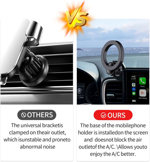 MaserWeller 2020-2025 8-Inch 360 Car Phone Holder for Hyundai Venue Accessories Screen Fixed Clip, Rotation Phone Mount