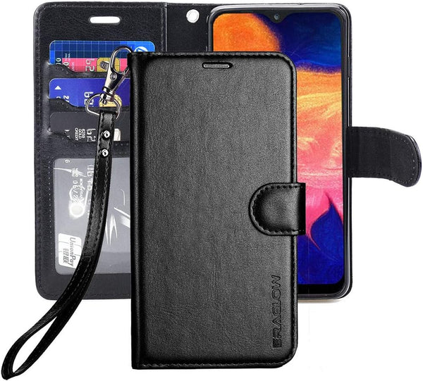 Galaxy A10E Wallet Case, Premium PU Leather Flip Protective Phone Cover with Card Slots & Kickstand for Samsung A10E