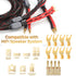 Tertullus 1 Pair Biwire Speaker Cable, 8 Spade Plugs, 4 Gold Plated Banana Plugs, HiFi for Stereo Receiver, 2m/6.56ft