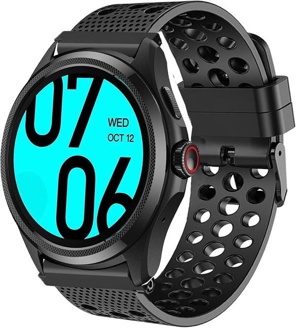 Ticwatch Pro 5 Smartwatch Bands Compatible, Silicone Replacement Sport Strap with Metal Buckle for Android Smartwatch