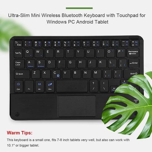 Cuifati Ultra-Slim Mini Wireless Touchpad Keyboard, All-in-One Wireless Keyboard with Multi-Touch Trackpad