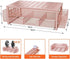 gianotter Desk Computer Monitor Stand Riser - Rose Gold Organizer with Drawer and 2 Pen Holders for Office Supplies