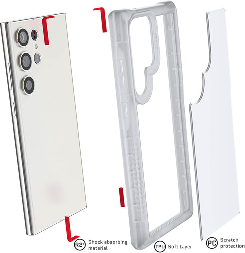 Ghostek COVERT Samsung Galaxy S23 Plus Case, Clear Shockproof Protective Cover with Slim Bumper, Wireless Charging