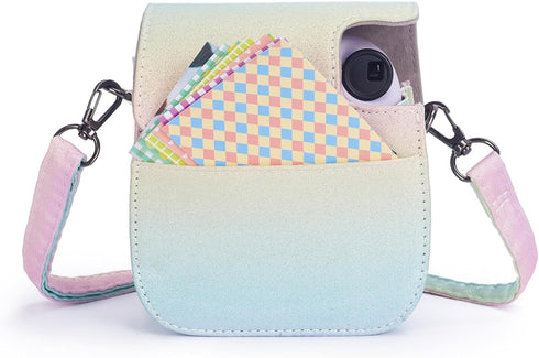 Phetium Instant Mini 12 Camera Protective Case, Compatible with Instax Mini 12 11, PU Leather Bag with Pocket and