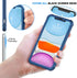 ORETECH iPhone 11 Case with 2 x Tempered Glass Screen Protector, 10 Ft Military Grade Drop Test, Blue