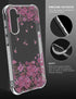 Floral Clear Case for Galaxy S23 FE, Pretty Flower Design Slim Soft Transparent TPU Protective Bumper Case for Women