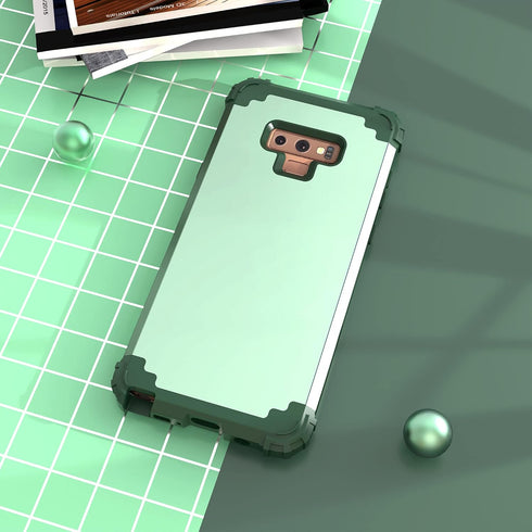 IDweel Case for Galaxy Note 9, 3 in 1 Shockproof Slim Hybrid Heavy Duty Protection Cover (Mint)