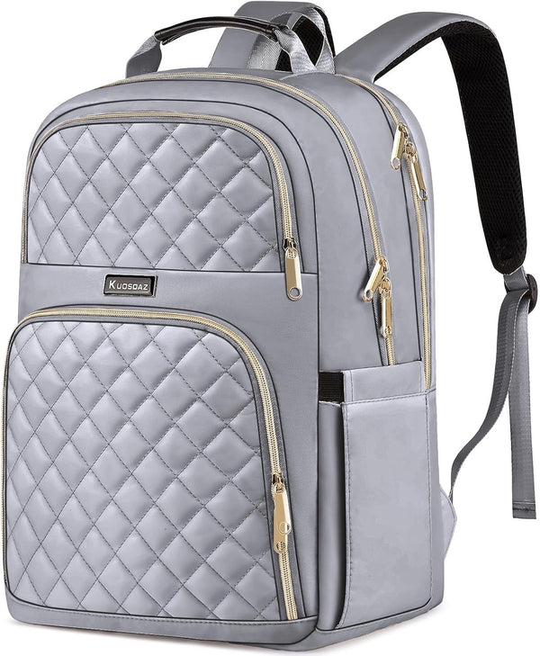 Backpacks for Women, School Backpack for Teen Girls, 15.6 Inch Cute Quilted