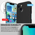 CellEver Heavy-Duty Silicone Case for iPhone 14 Plus, Black Military Drop Protection with Camera Shield and