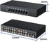 RCA Switch 8 in 1 Out Composite Video L/R Audio Selector Box, BolAAzuL 8-Way RCA Switcher - 8 Port AV Selector Switch