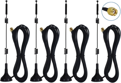 eifagur Dual Band Long Range WiFi Antenna (4-Pack), 9dbi 2.4GHZ 5GHZ 5.8GHZ RP-SMA