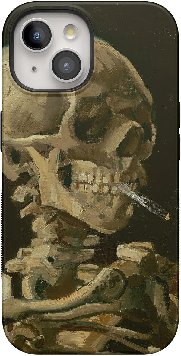 Casely iPhone 15 Case | After Hours | Van Gogh Skeleton | Bold Case | Compatible with MagSafe