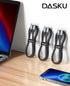 Dasku 10ft USB C to Lightning Cable 3-Pack, MFi Certified Fast Charger for iPhone 14, 13, 12, 11, iPad & More.