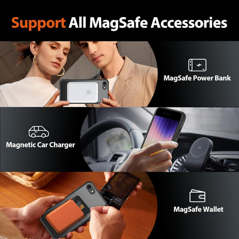 Magnetic iPhone SE Case 2022/3rd/2020/2nd Gen, iPhone 8/7 Case, Military Grade Drop Tested, Shockproof Slim Case