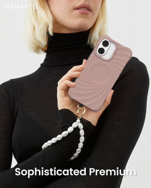 ORNARTO 16 6.1" 2X Vortuxe for iPhone Case | MIL-STD Drop Protection | Compatible with MagSafe | Sleek Aesthetic Liquid