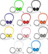 Maeline Bulk On-Ear Headphones with 3.5 mm Headphone Plug - 10 Pack Wholesale Bundle - Multi Color