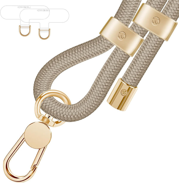 UKON Cell Phone Lanyard, Crossbody Lanyard and Wrist Strap with Premium Metal Buckle Phone Charms and 2 X Phone Patch