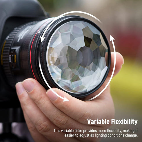 Neewer 82mm Kaleidoscope Prism Lens Filter, Photography Crystal Glass Effect Filter with Multi Refraction