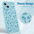 OOK Cute Flower Design Case for iPhone 15, Soft TPU Camera Lens Protective Cover - 6.1 Inch Blue