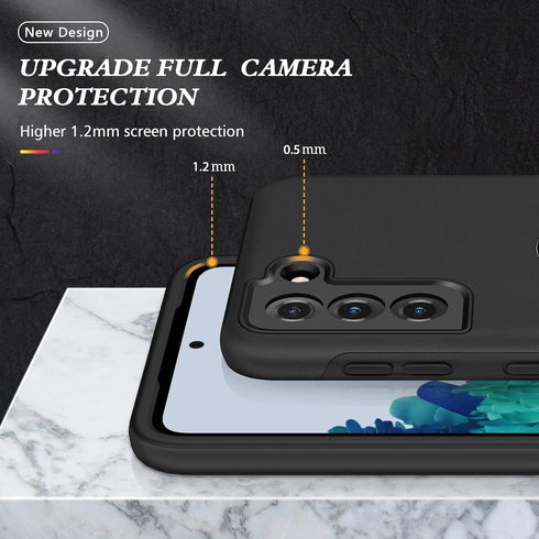 Samsung Galaxy S22 Plus Case - Military Grade Shockproof, Heavy Duty Armor, Built-in Ring Holder & Kickstand (Black)
