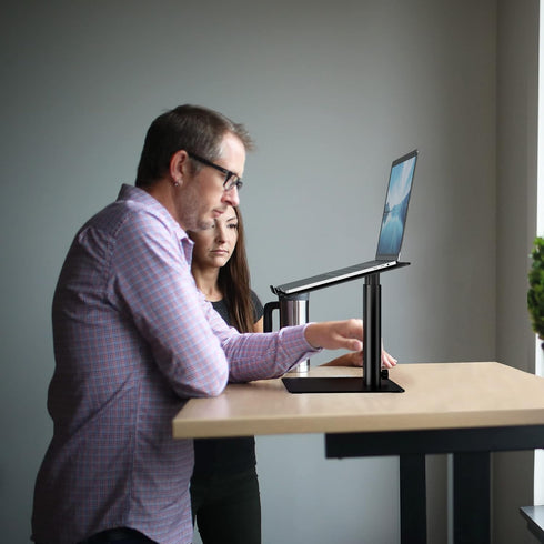 BESIGN LSX6 10-14" Computer Holder Stand, Ergonomic Adjustable Notebook Riser for Standing Work, Compatible with Air