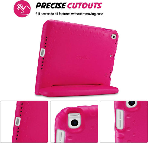ProCase Kids Case for iPad 9th Generation/iPad 8/iPad 7, Shockproof Lightweight Case with Convertible Handle - Magenta