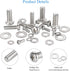 TV Mount Hardware Kit,Universal VESA TV Mount Screws for TV and Monitor Mounts Bracket Fixing 24pcs M4 M6 M8 Stainless Steel Screws Washers